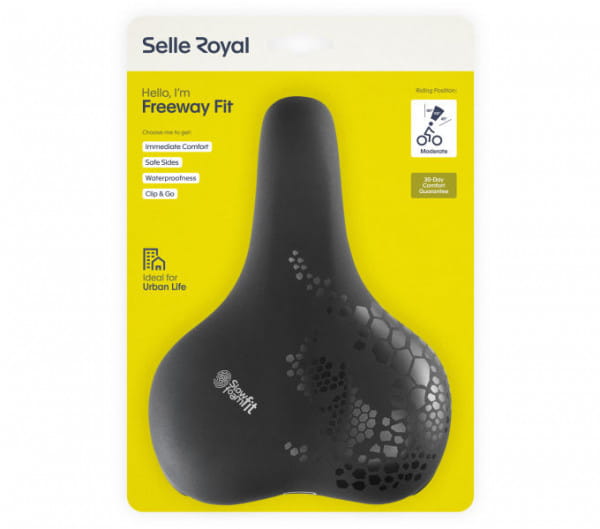 Freeway Fit Urban Moderate bicycle saddle - black