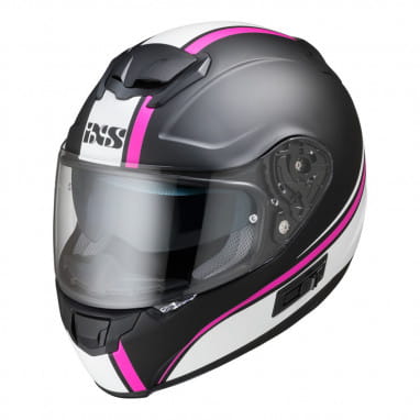215 2.1 Motorcycle helmet matte black white pink