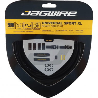 Brake cable set Universal Sport XL - black