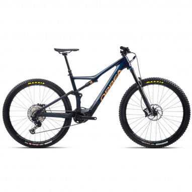 Rise M20 - 29 Inch Fully E-Bike - Carbon Blue/Red Gold