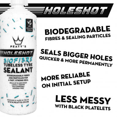 Holeshot BioFibre sigillante per pneumatici tubeless - 500 ml