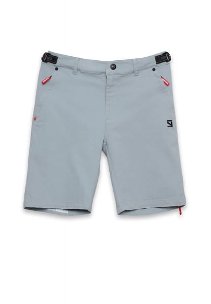 RED. Chino Riding Shorts - Used Grey Blue