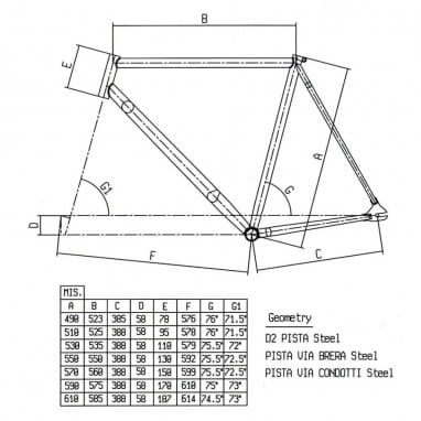 Pista Steel Singlespeed/Fixed Bike 2016 - CK celeste