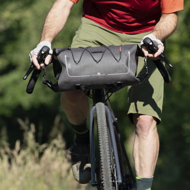 KLICKfix borsa da manubrio Bikepack impermeabile 6-12 L - grigio