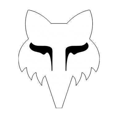 Sticker Fox Head - 10 cm - white