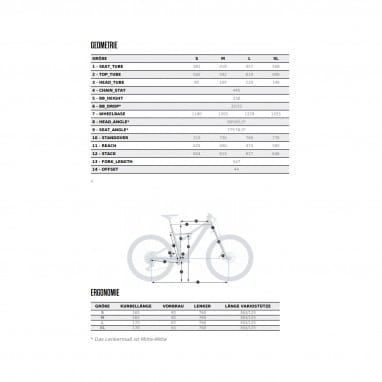 Rise M-LTD - 29 Zoll Fully E-Bike - Carbonblau/Rotgold