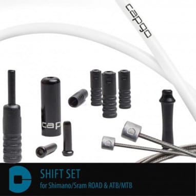 Shift cable sets BL Shimano/Sram ROAD & ATB/MTB - White