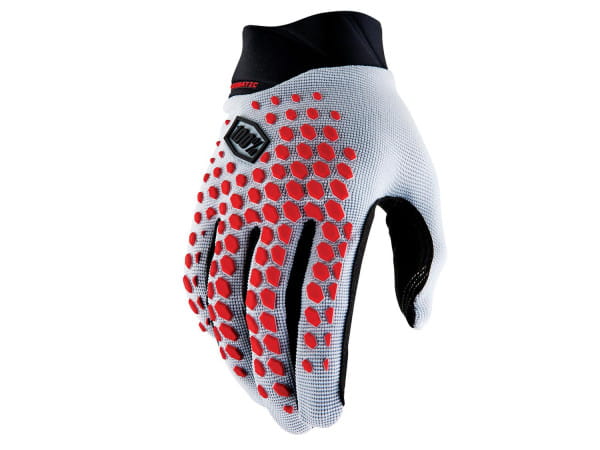 Geomatic Gloves - Grey/Racer Red
