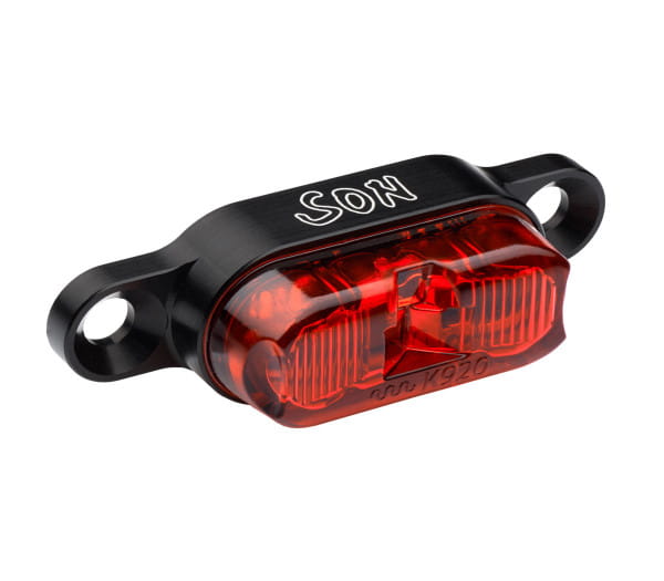 LED rear light for luggage carrier mounting-black