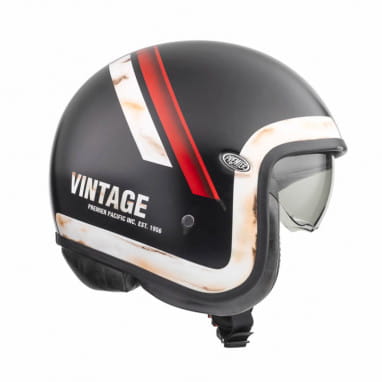 Jethelm Vintage DO 92 BM O.S. - schwarz-beige-rot