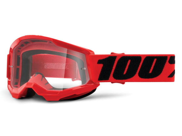 Strata 2 Junior Goggle - Clear Lens - red