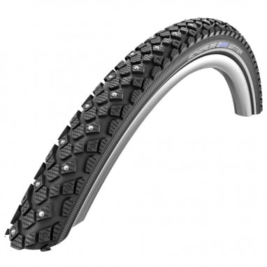 Winter wire bead tire - 28x1.35 inch - K-Guard - reflective stripes - black
