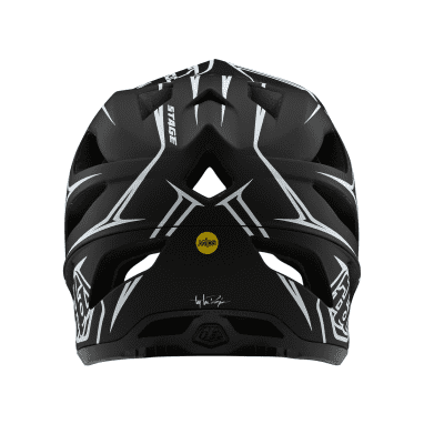 Stage Helmet (MIPS) Pinstripes Fullface-Helm - Schwarz/Weiß