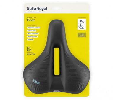 Float Urban Relaxed bicycle saddle - black