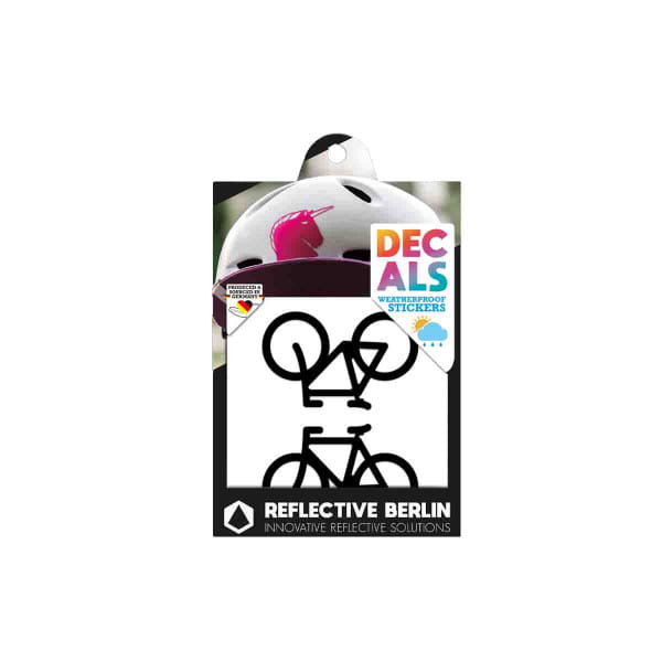 Reflecterende sticker - fietsen - zwart