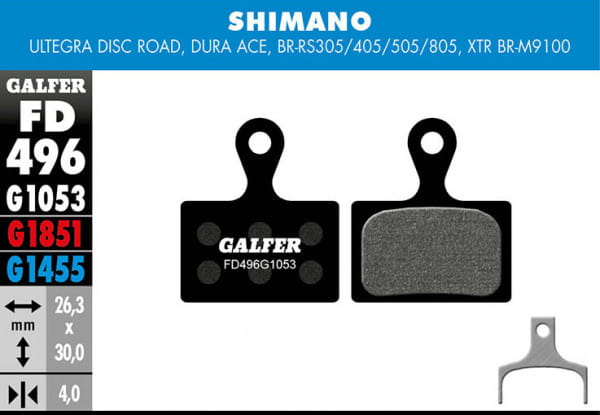 Standard Bremsbeläge für Shimano Ultegra - Schwarz