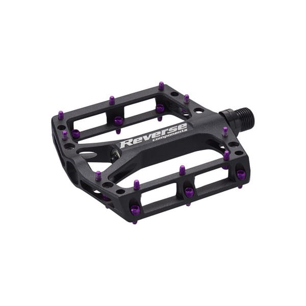 Black ONE platform pedals - Pins purple