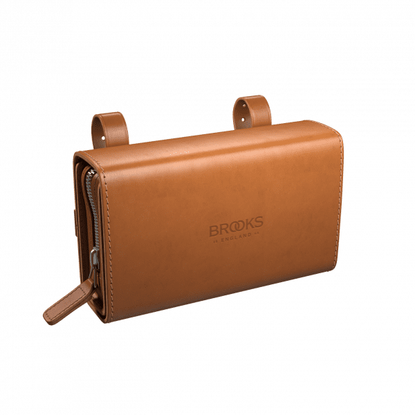 D-Shape Leather Saddle Bag - honey