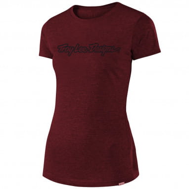 Signature - T-shirt pour femmes - Mauve chiné - Rouge foncé