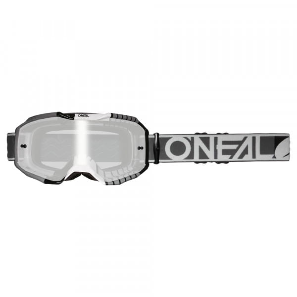 B-10 Goggle DUPLEX gray/white/black - silver mirror