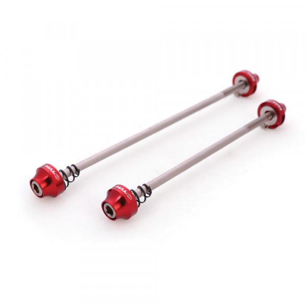 Hex quick release skewers VR and HR pair - standard size - red