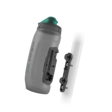 Bottiglia 590 Antibatterica + Base per bicicletta - grigio/turchese