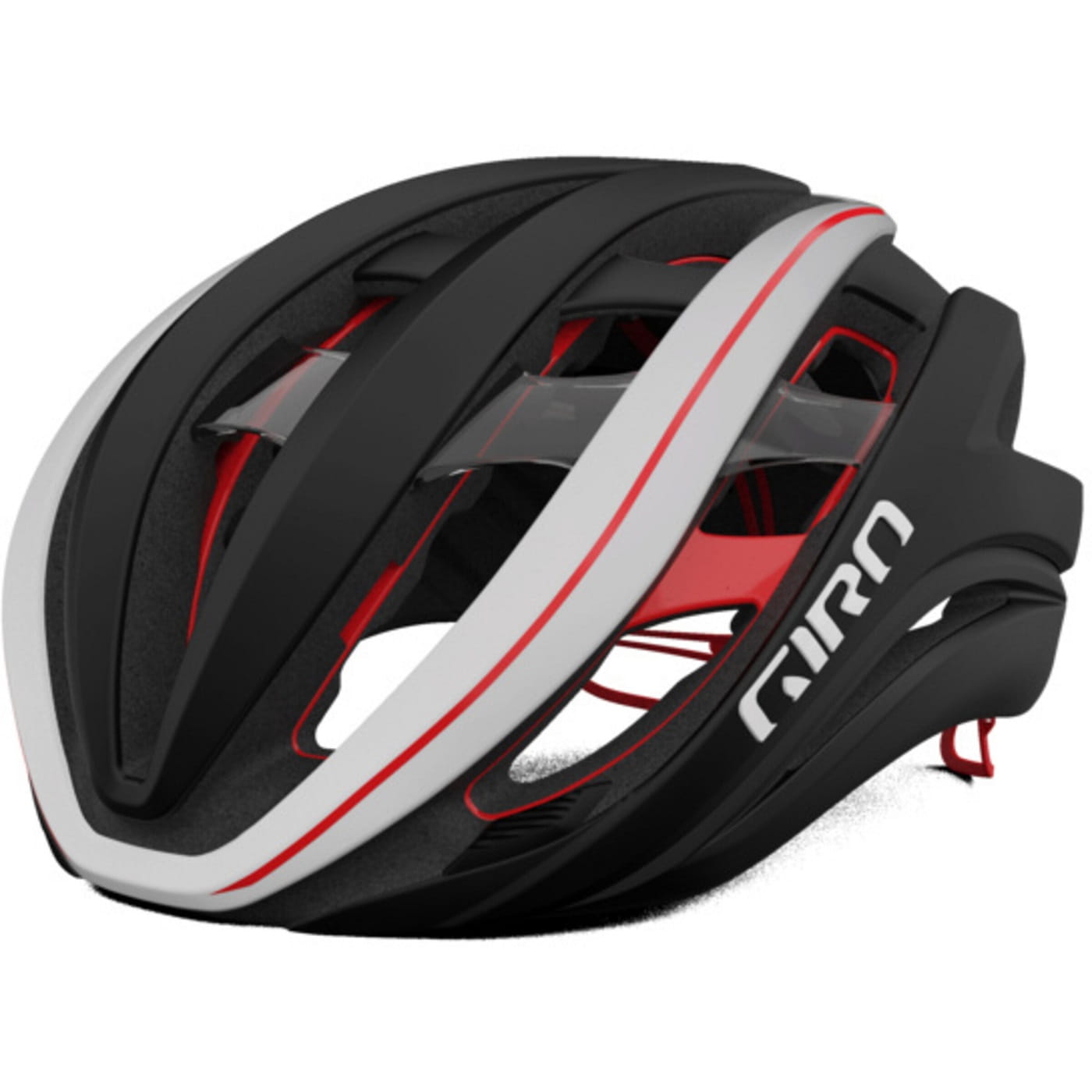 AETHER SPHERICAL MIPS fietshelm mat zwart/wit/rood | Racefiets helmen | Helmen | Kleding | BMO Bike Mailorder (NL)