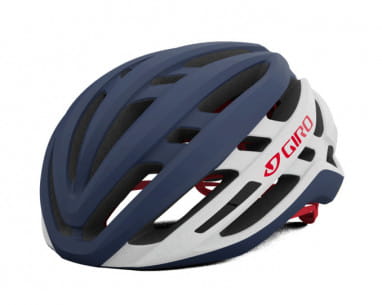 AGILIS bike helmet - matte midnight/white/red