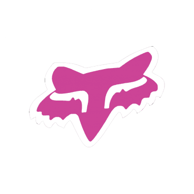 Fox Head Sticker - Pink