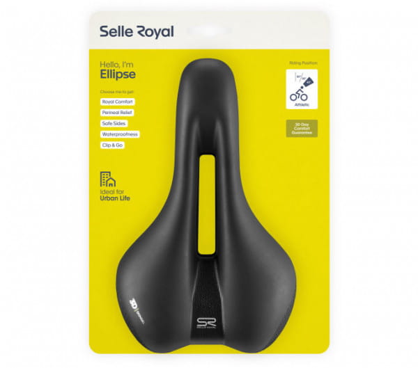 Ellipse Urban Athletic bicycle saddle - black