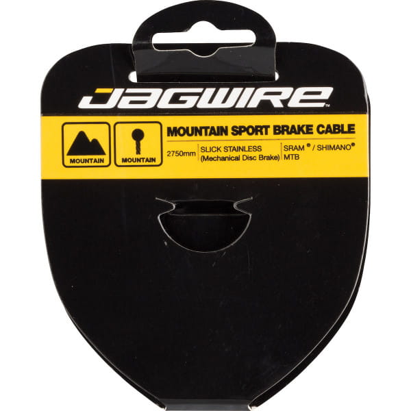 Câble de frein Mountain Sport acier inoxydable poli - 1,5 x 2750 mm