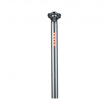 Seat post with 5 LED's StVZO - ø 31.6 mm - silver