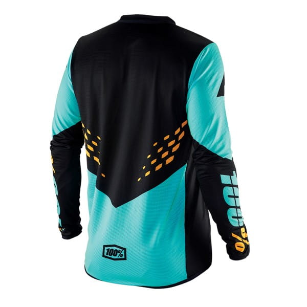 R-Core X DH Jersey - Zwart/Turquoise