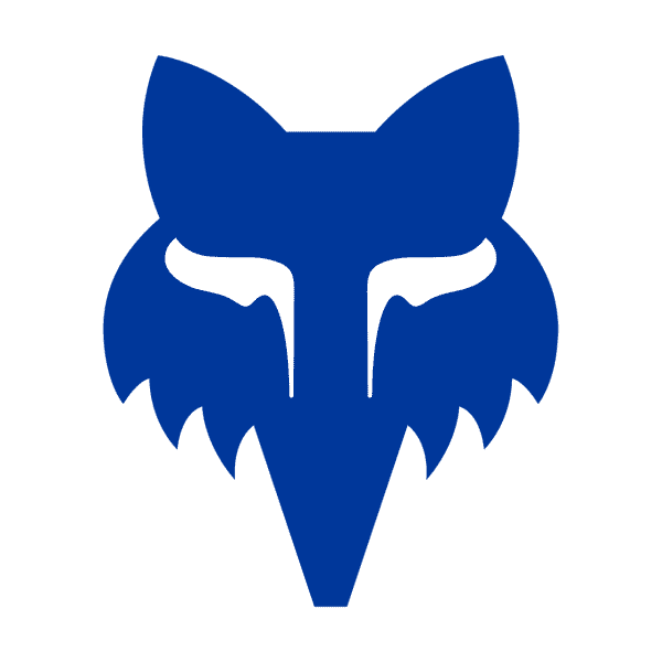 Sticker Fox Head - 10 cm - blue