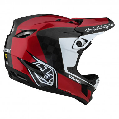 D4 Carbon - Fullface Helmet - Corsa Sram Red - Red/Black/White
