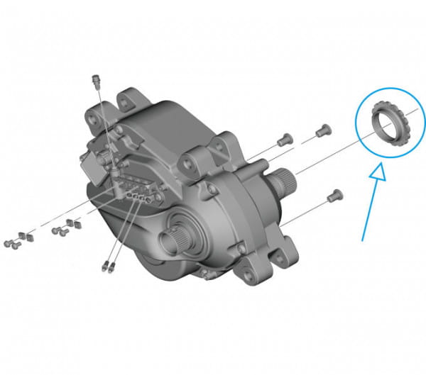 Verschlussring für SHIMANO STEPS Antriebseinheit DU-EP801/DU-EP600