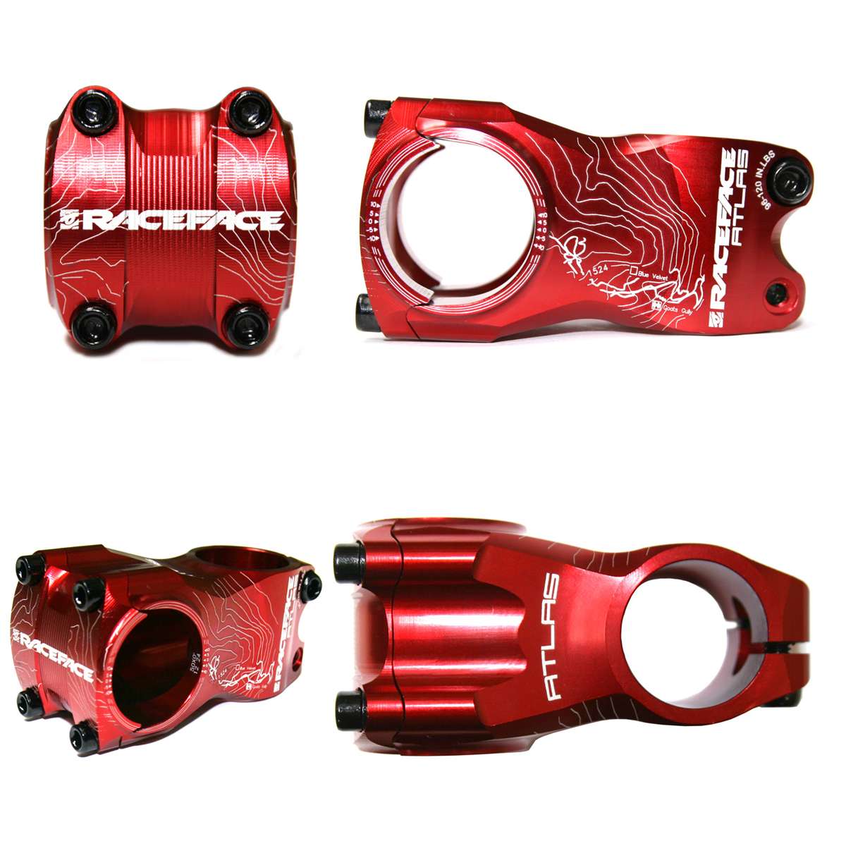 Race Face Atlas DH/FR Vorbau 31.8 mm rot Ahead Vorbauten BMO Bike Mailorder
