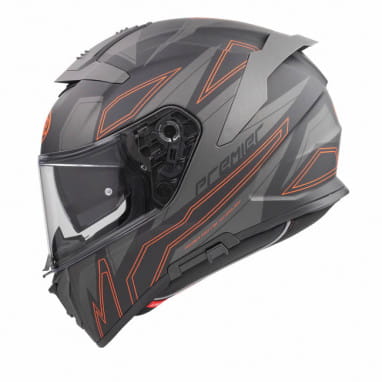 Integralhelm Devil EL 93 BM - grau-schwarz-rot v2
