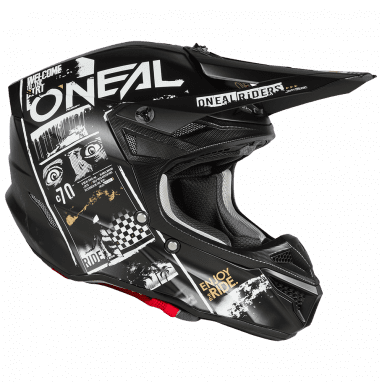 5SRS Polyacryliet Helm ATTACK zwart/wit