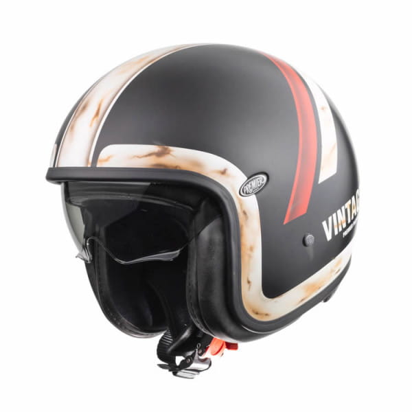 Jethelm Vintage DO 92 BM O.S. - schwarz-beige-rot