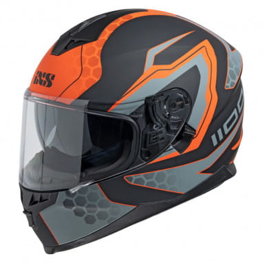 1100 2.2 Motorcycle helmet - black matte orange