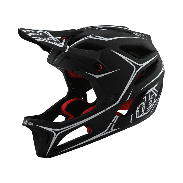 Stage Helmet (MIPS) Pinstripes Casque full-face - Noir/Blanc