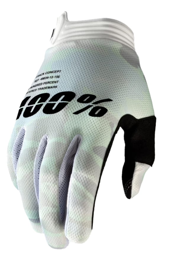 100% Guanti iTrack - Bianco/Camoscio, Guanti MTB