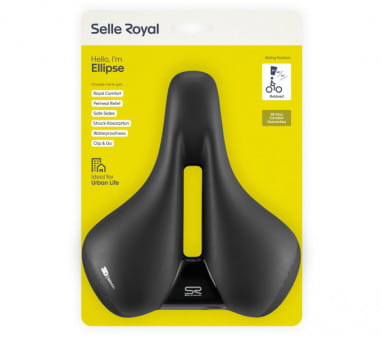 Ellipse Urban Relaxed bicycle saddle - black