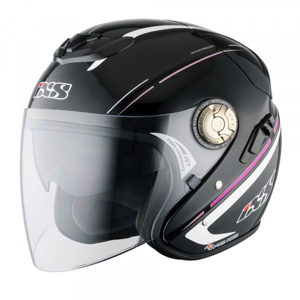 HX 91 Boost Motorradhelm (schwarz/weiss/pink)