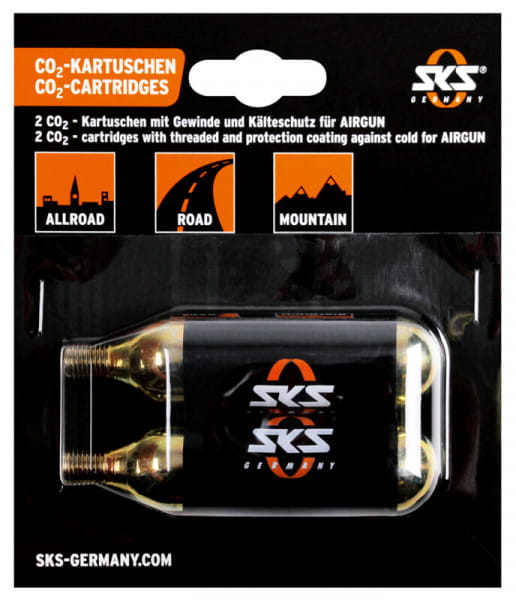 Airgun CO2 replacement cartridges double pack 16g - Airgun