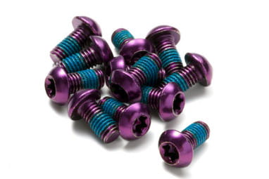 Screw set for brake discs - purple