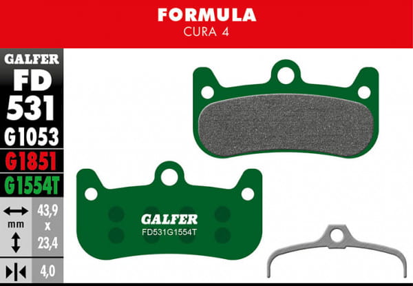 Pastillas de freno Pro para Formula Cura 4 - Verde