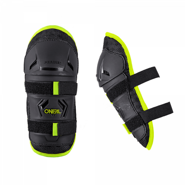 PeeWee Kniebeschermer - Kniebeschermers voor kinderen - Zwart/Neon Geel