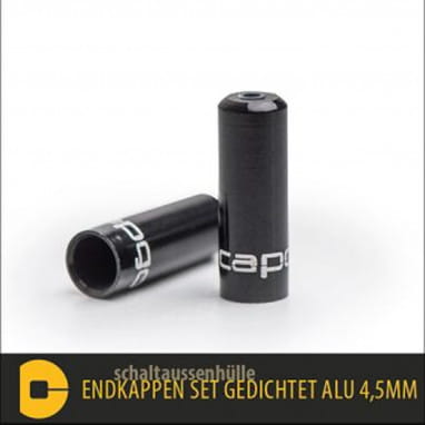 10 Sealed End Caps 4.5mm for Shift Cover OL - Black